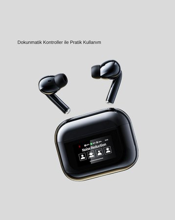 Bluetooth 5.3 Anc Kablosuz Kulaklık – Dokunmatik Kontrol, Dijital Ekran Ve Uzun Pil Ömrü