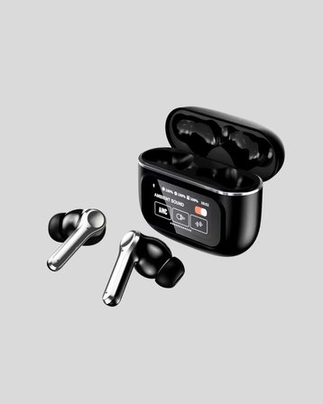 Bluetooth 5.3 Anc Kablosuz Kulaklık – Dokunmatik Kontrol, Dijital Ekran Ve Uzun Pil Ömrü
