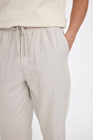 DeFacto Gabardin Pantolon Wide Straight Fit Bol Rahat Kesim Cepli Geniş Düz Paça C9159AX24AUBG766