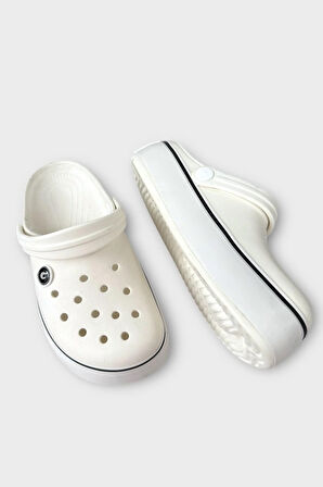 Çocuk Cross Antomik Taban Comfort Terlik BEYAZ