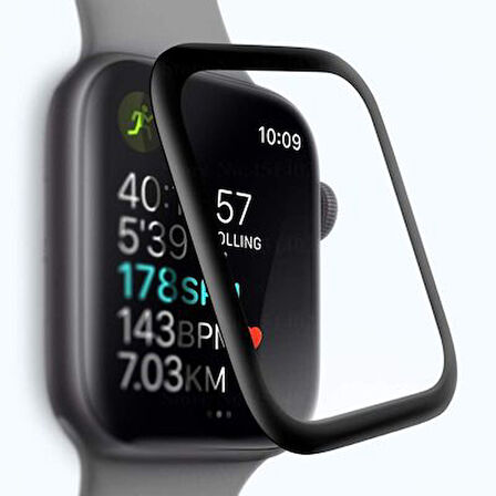 Apple Watch 38mm Ekran Koruyucu Ekranı Tam Kaplayan 3D Full Yapışkanlıdır