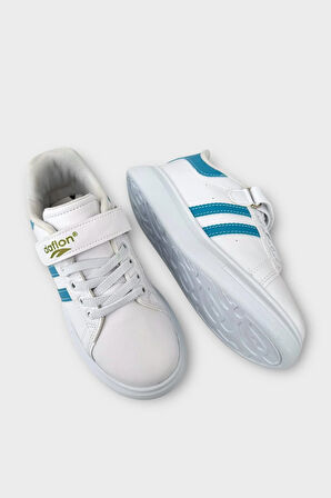Çocuk Anatomik Comfort Taban Spor Ayakkabı BEYAZ - MAVİ