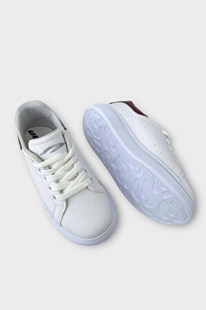 Çocuk Bağcıklı Anatomik Comfort Taban Spor Ayakkabı BEYAZ