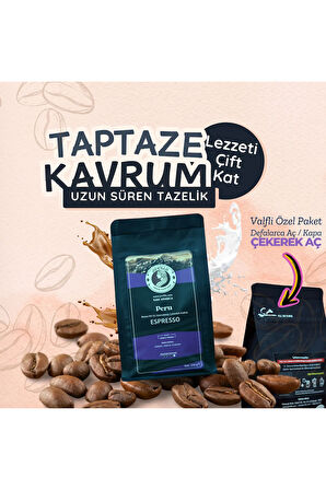 Peru Çekirdek Kahve – Rossa Hg Gı, %100 Arabica, Espresso Için Özel Kavrulmuş – 250G