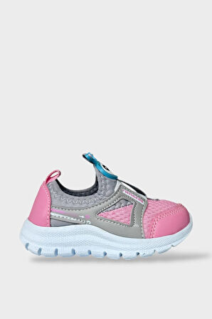Çocuk Airfile Hafif Taban Kreş Ev Okul Bebe Spor Ayakkabısı FÜME - PEMBE