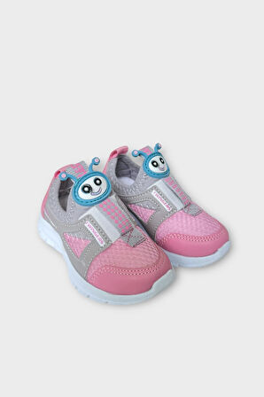 Çocuk Airfile Hafif Taban Kreş Ev Okul Bebe Spor Ayakkabısı FÜME - PEMBE