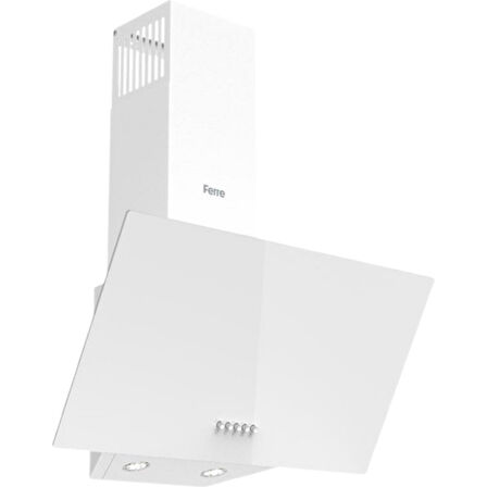 Ferre Yeni Seri Flowart Beyaz Cam Ankastre Set (QBL62CB + CS206-FA + D087)