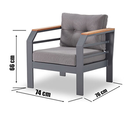 Assento Bahçe Balkon Tekli Koltuk 