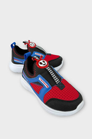 Çocuk Airfile Hafif Taban Kreş Ev Okul Spor Ayakkabı SİYAH - KIRMIZI