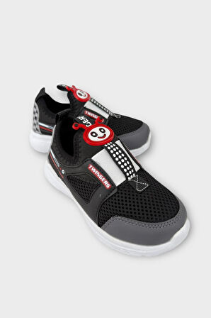 Çocuk Airfile Hafif Taban Kreş Ev Okul Spor Ayakkabı SİYAH - FÜME