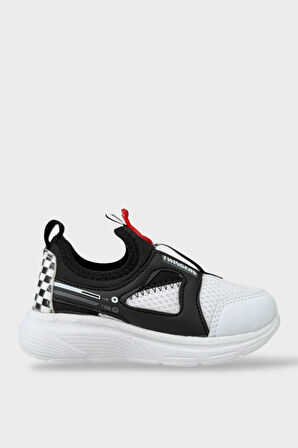 Çocuk Airfile Hafif Taban Kreş Ev Okul Spor Ayakkabı BEYAZ - SİYAH