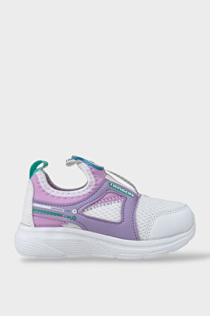 Çocuk Airfile Hafif Taban Kreş Ev Okul Spor Ayakkabı BEYAZ - LİLA