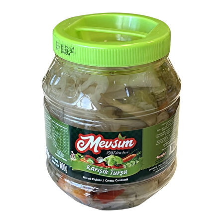 Mevsim Turşu Biber-Salata-Karışık 1350 gr 4 lü Karma Koli