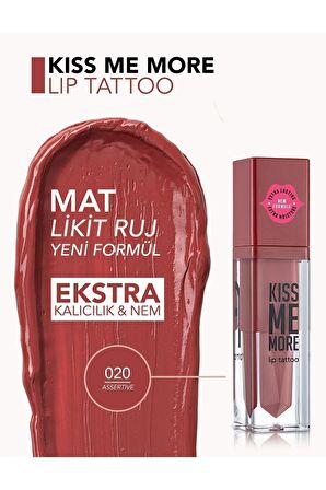Flormar Uzun Süre Kalıcı Mat Ruj - Kiss Me More-020 Assertive-8682536040877