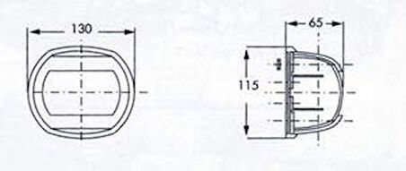 Maxi 20 seyir feneri Paslanmaz Çelik Gövde ve Lens İskele Feneri 12V 25W