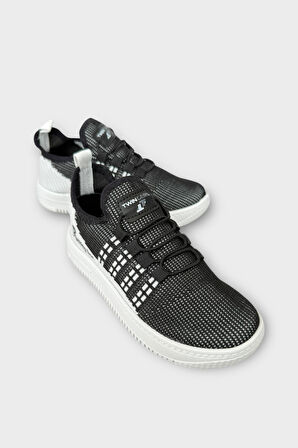 Çocuk Triko Akıllı Bağcık Aqua Spor Ayakkabı SİYAH