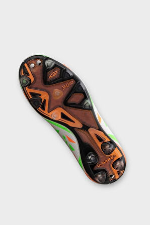 Çocuk Çoraplı Krampon Futbol Ayakkabısı BEYAZ - TURUNCU