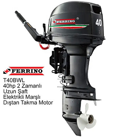 Ferrino 40hp 2 Zamanlı Uzun Şaft Elektrikli Marşlı Dıştan Takma Motor
