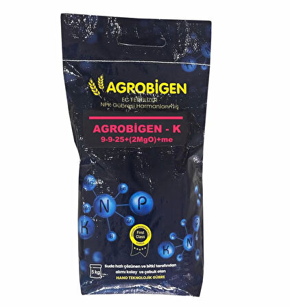 Agrobigen-K Npk Gübresi Harmanlanmış 9-9-25+(2Mgo)+Me 5Kg
