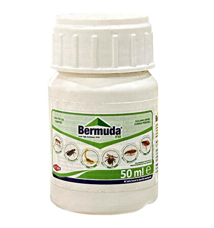 Bermuda EW Haşere Öldürücü Sivrisinek Kene Pire Akrep Haşere İlacı 50 ml