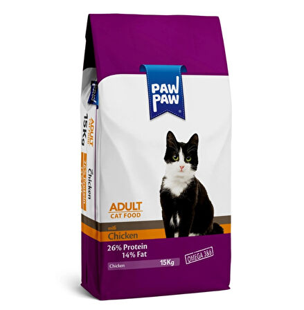 Paw Paw Tavuklu Yetişkin Kedi Maması 15 Kg