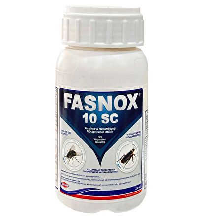 Fasnox 10 SC Kokusuz Haşere Öldürücü Karasinek Hamam Böceği Haşere İlacı 250ml