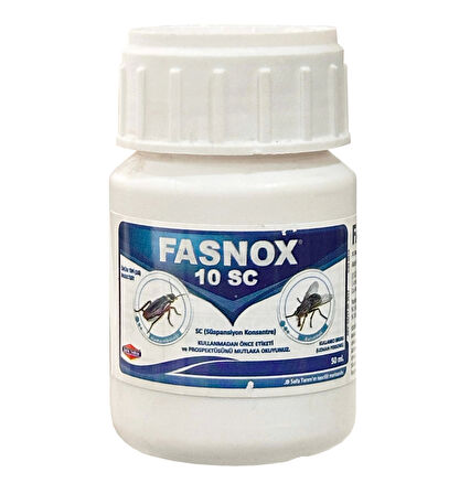Fasnox 10 SC Kokusuz Haşere Öldürücü Karasinek Hamam Böceği Haşere İlacı 50 ml