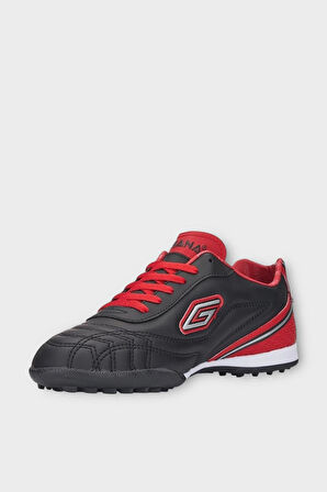 Çocuk Çoraplı Halı Saha Futbol Ayakkabısı SİYAH - KIRMIZI