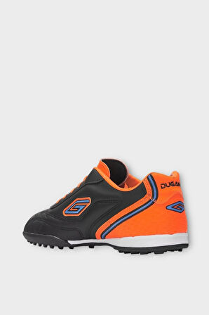 Çocuk Çoraplı Halı Saha Futbol Ayakkabısı SİYAH - TURUNCU