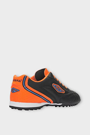 Çocuk Çoraplı Halı Saha Futbol Ayakkabısı SİYAH - TURUNCU