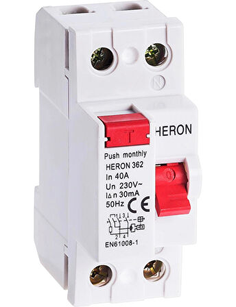 HERON 2X40A 30MA KAÇAK AKIM RÖLESİ 