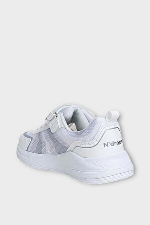 Çocuk Cırtlı Akıllı Bağcık Spor Ayakkabı BEYAZ