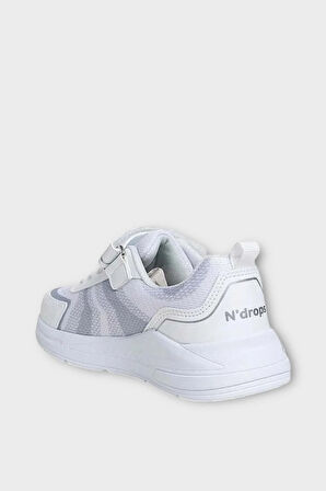 Çocuk Cırtlı Akıllı Bağcık Spor Ayakkabı BEYAZ