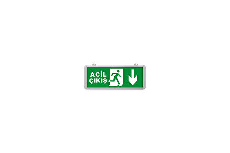 Aşağı - İleri Acil Çıkış Levhası, 3 Saat Şarjlı, Elektrikle Çalışır, 3 Watt Ledli EXIT Çıkış Levhası