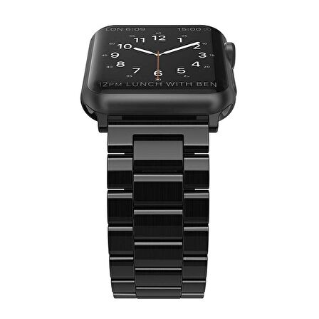 Gpack Apple Watch 38 mm Kılıf Metal Sıralı Kordon