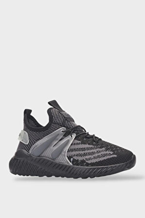 Çocuk Triko Comfort Spor Ayakkabı SİYAH - FÜME