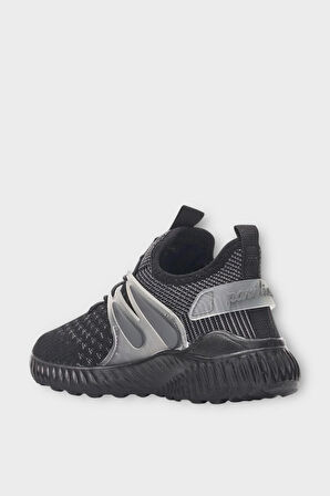 Çocuk Triko Comfort Spor Ayakkabı SİYAH - FÜME
