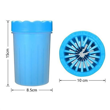 Evyora® Silikon Jel Fırçalı Kedi Köpek Pati Ayak Yıkama Temizleme Kovası (Küçük)