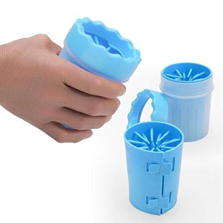 Evyora® Silikon Jel Fırçalı Kedi Köpek Pati Ayak Yıkama Temizleme Kovası (Küçük)