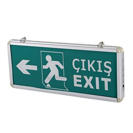 Sağ - Sol Çıkış Levhası, 3 Saat Şarjlı, Elektrikle Çalışır, 3 Watt Ledli, Acıl Çıkış Levhası, EXIT