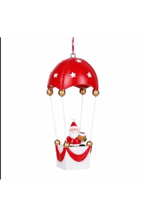 Yılbaşı Ağacı Süsü (13 cm) – Uçan Balonlu Noel Baba, Kardan Adam ve Geyik Figürlü Ağaç Süsü Seçenekleri 1 Adet