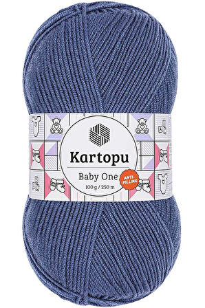 1 Adet Baby One Tüylenmeyen El Örgü İpi Yünü Koyu Mavi K1533