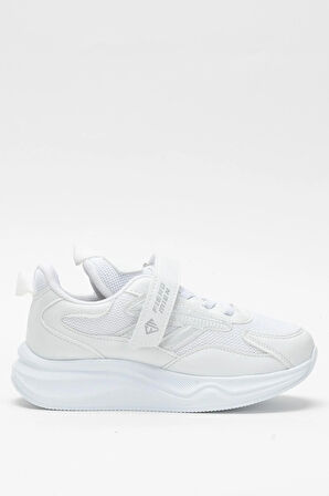 Çocuk Cırtlı Akıllı Bağcık Spor Ayakkabı BEYAZ