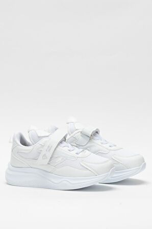 Çocuk Cırtlı Akıllı Bağcık Spor Ayakkabı BEYAZ