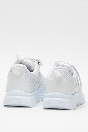 Çocuk Cırtlı Akıllı Bağcık Spor Ayakkabı BEYAZ