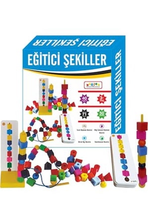 Eğitici Şekiller İpe Dizme Boncuk Sıralama Speedy Bak Diz Boz FDJK756DFVD