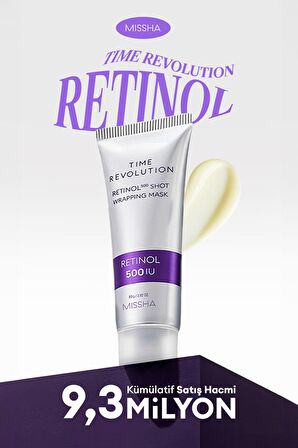 Retinol İçerikli Kırışıklık Karşıtı Soyulabilen Maske Time Revolution Retinol 500 Shot Wrapping Mask