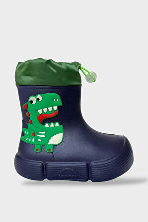 Çocuk Kışlık Su Geçirmez Yağmur Botu LACİVERT