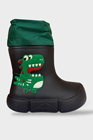 Çocuk Kışlık Su Geçirmez Yağmur Botu SİYAH