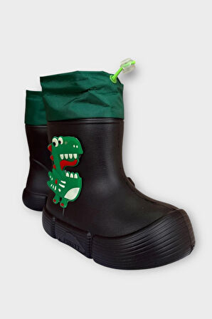 Çocuk Kışlık Su Geçirmez Yağmur Botu SİYAH